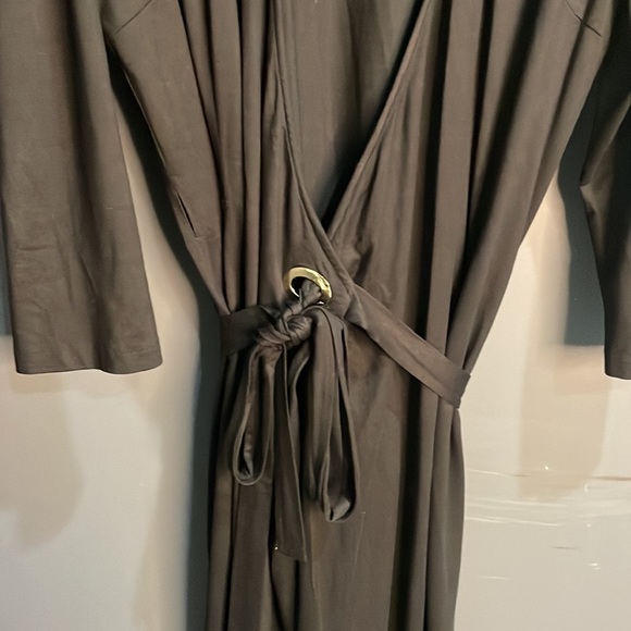 J. McLaughlin black silk wrap dress - Picture 2 of 6